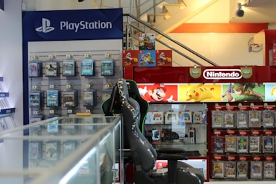 a store with a vending machine