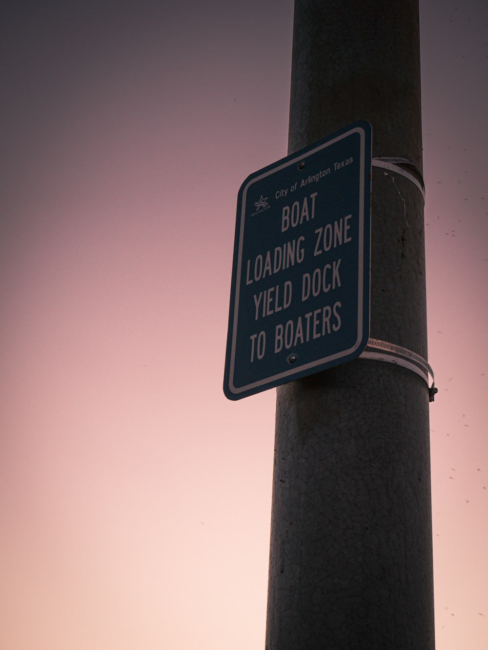 a sign on a pole