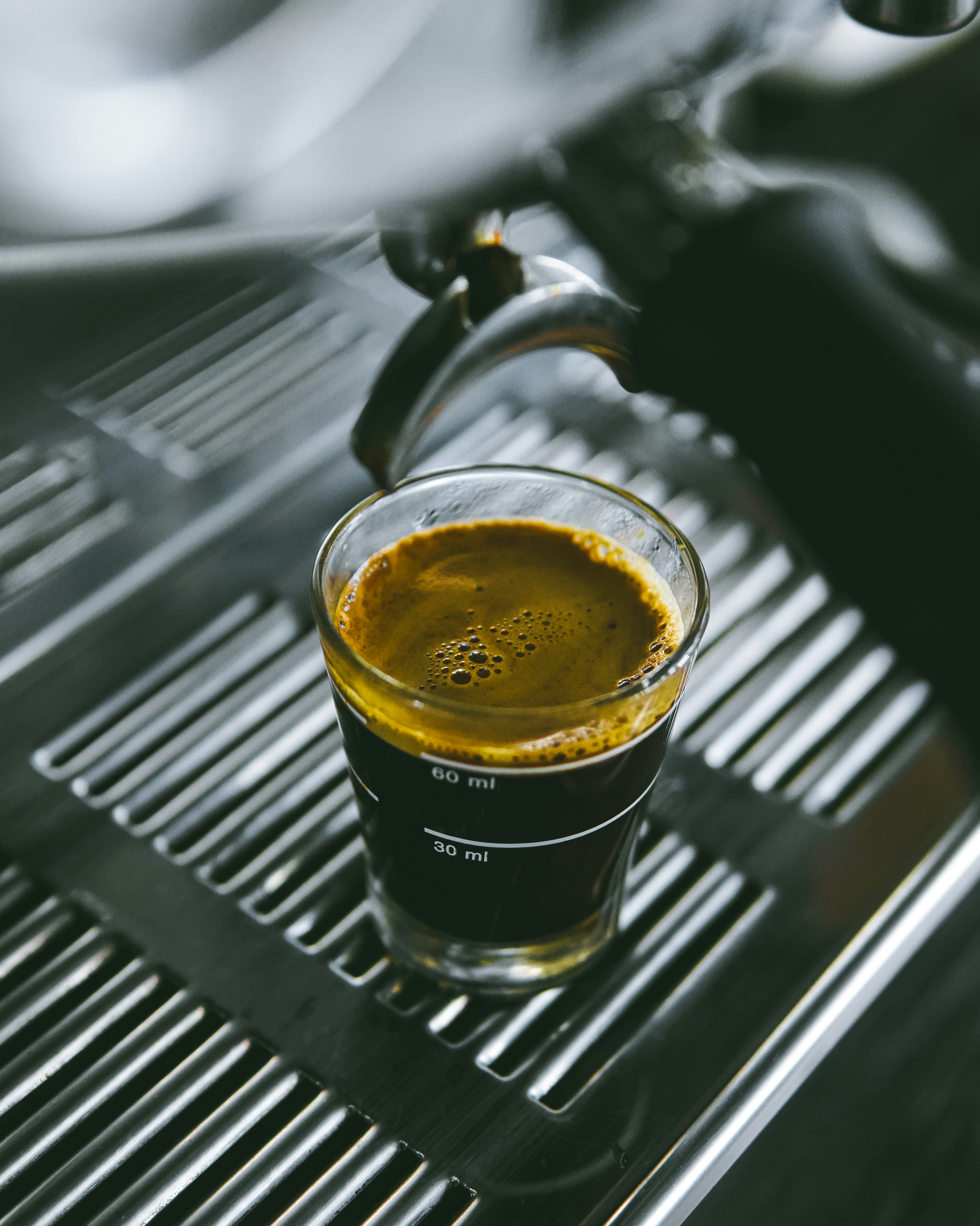 espresso shot after just brewing