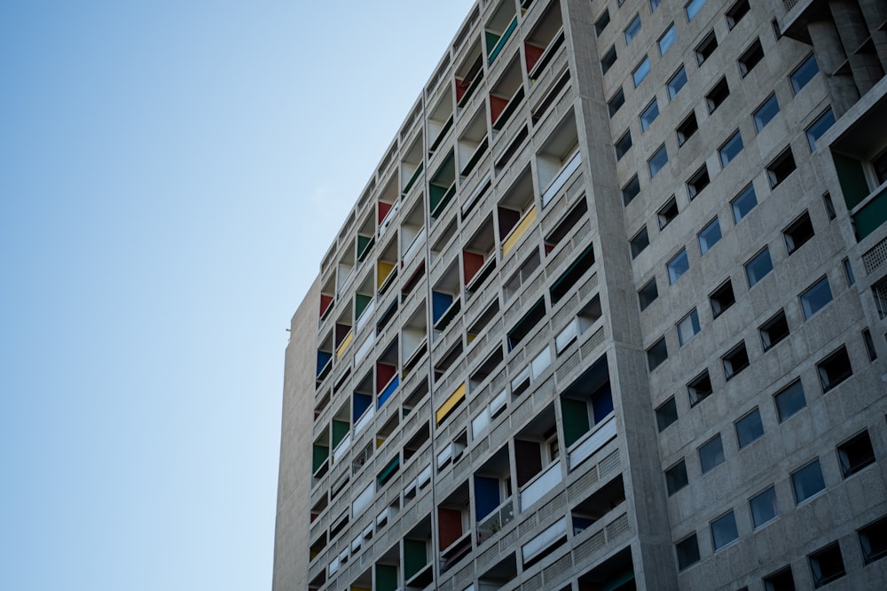 a tall building with many windows