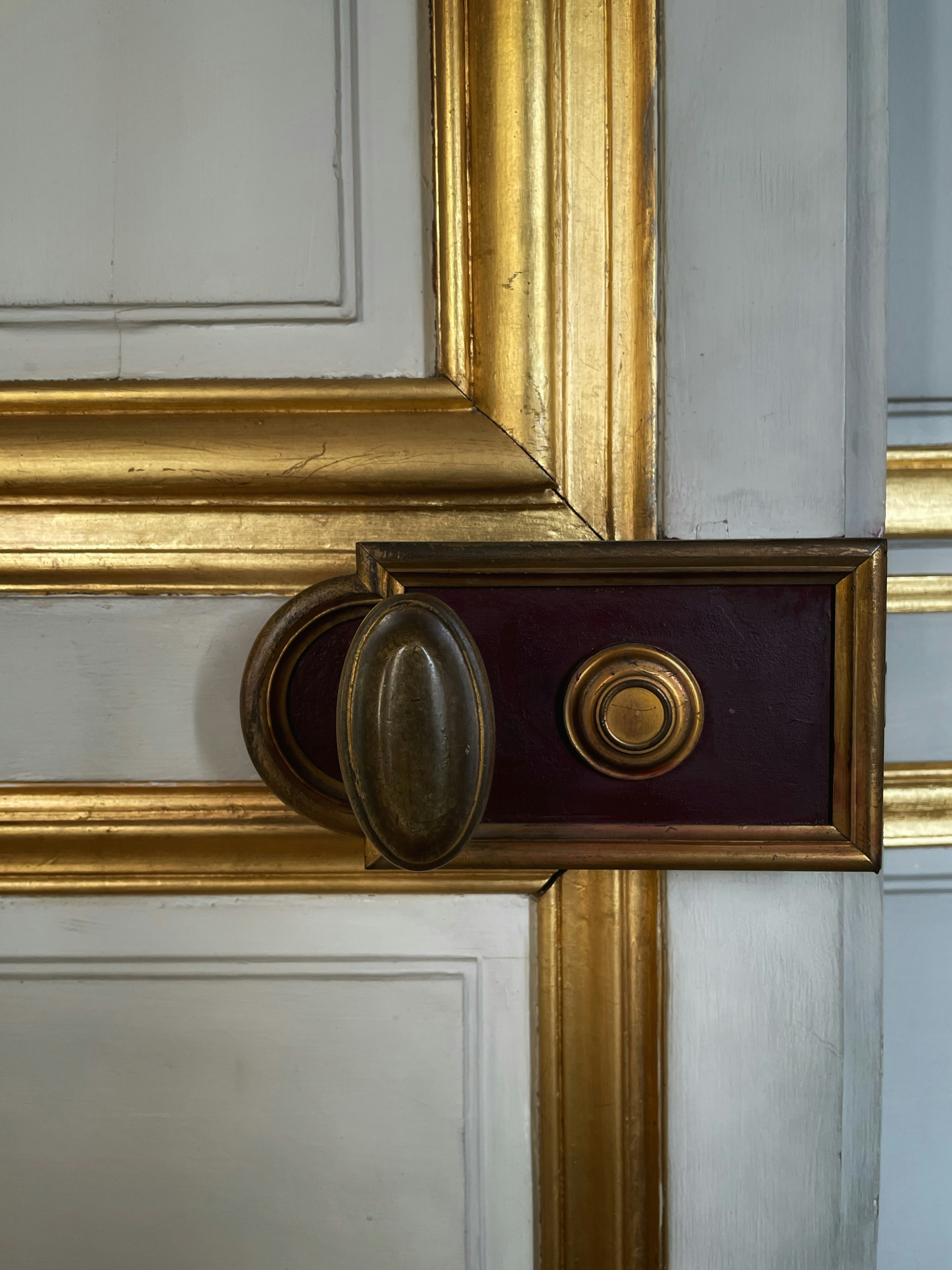Brass door handle set antique gold finish premium quality