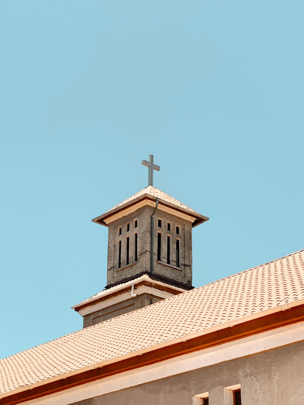 a building with a cross on top