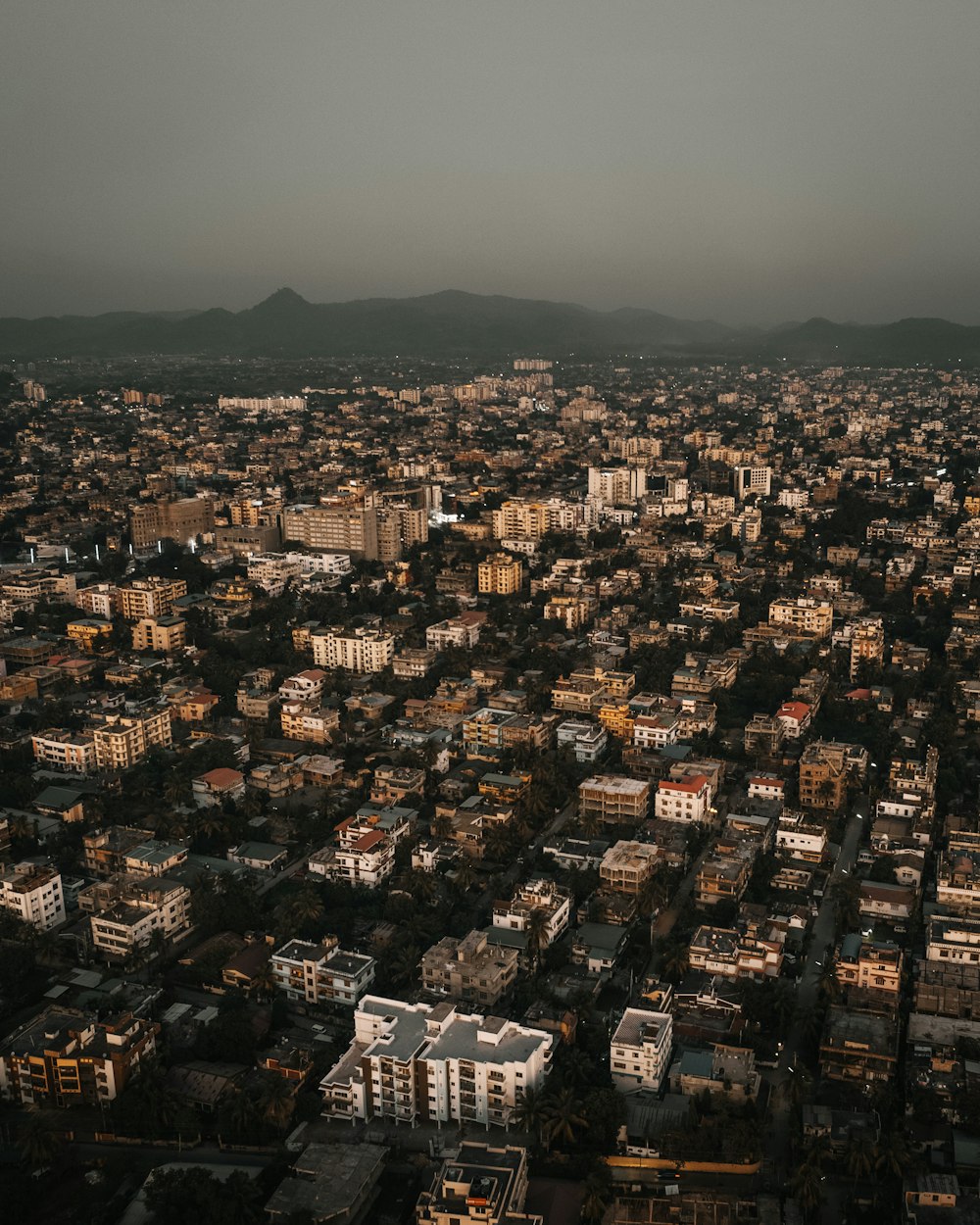 Una ciudad con muchos edificios