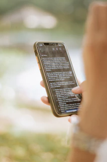 a person holding a cell phone