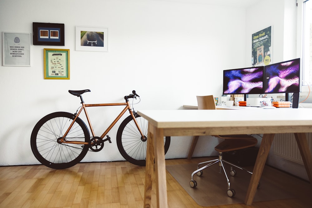 a bicycle on a table