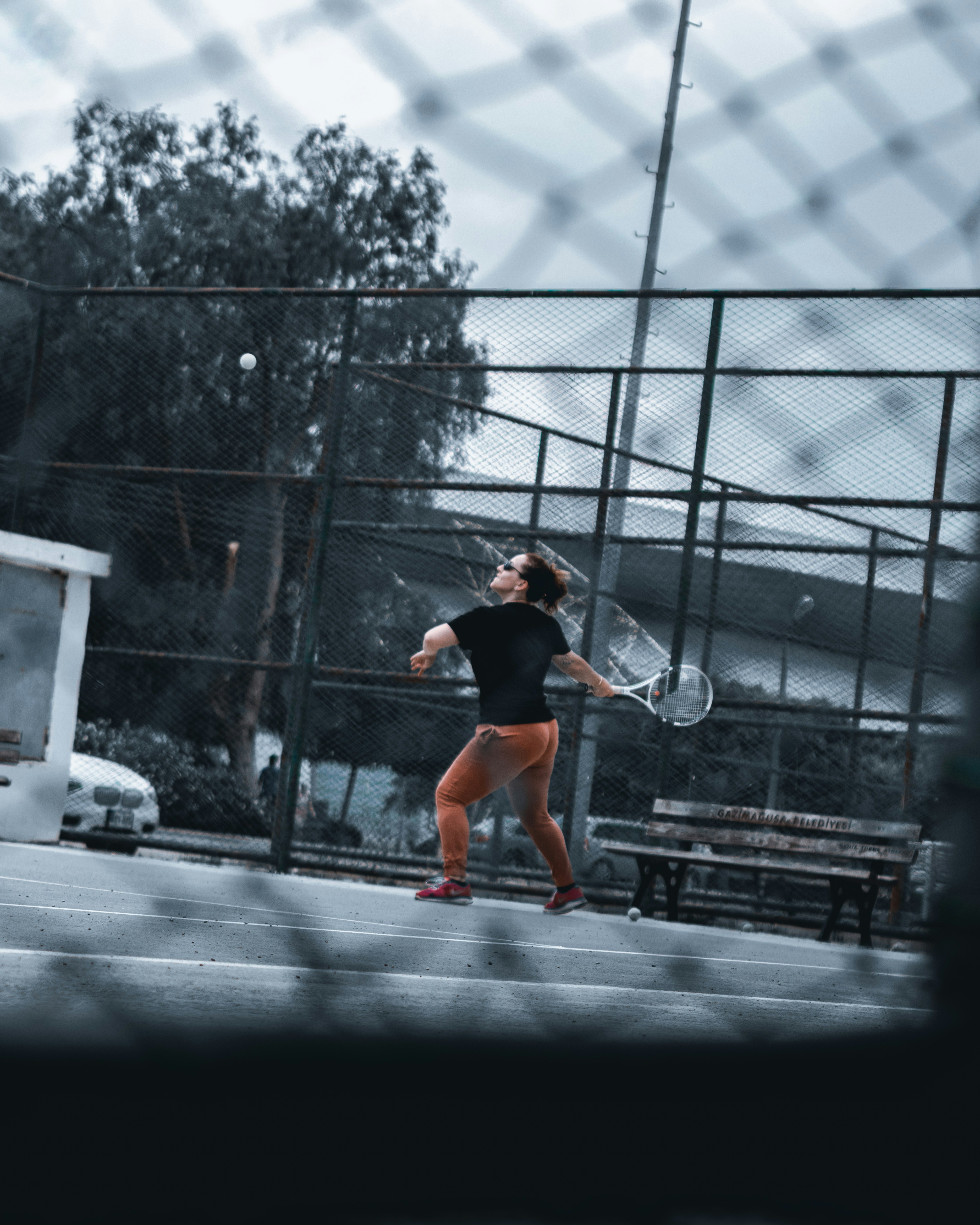 a person playing tennis