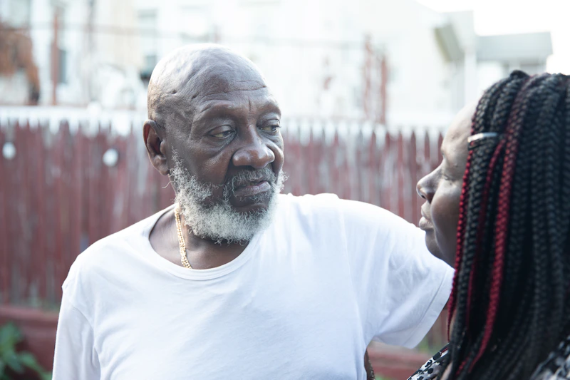 man with beard looking confidently