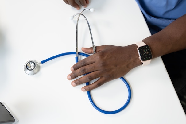 a person holding a stethoscope