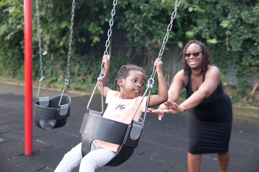 a person on a swing