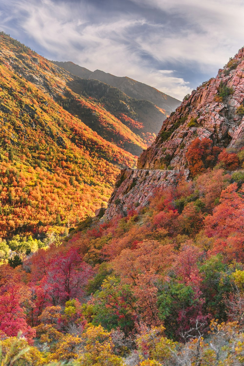 a rocky and colorful mountain