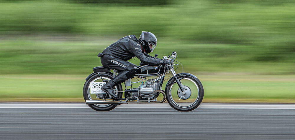 a person riding a motorcycle