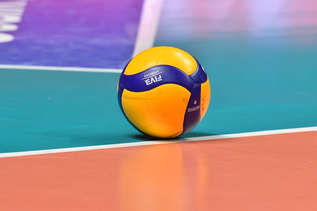 Volleyball with FIVB written on it.