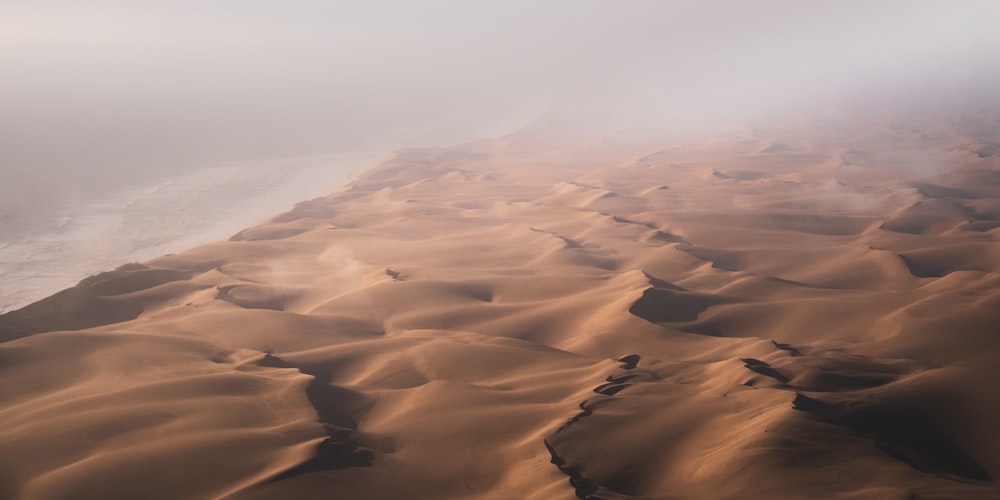 a desert landscape with sand