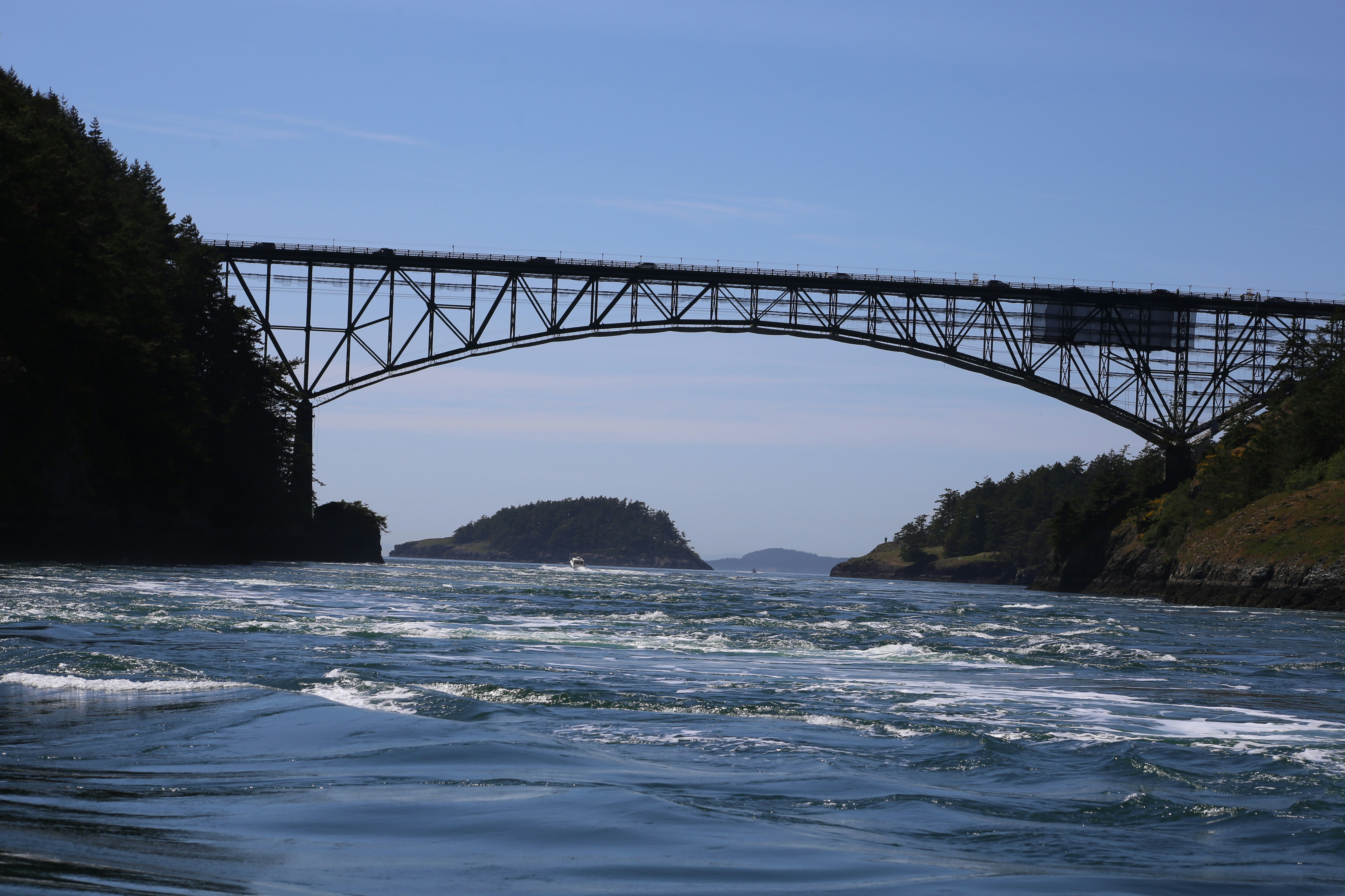 a bridge over a body of water