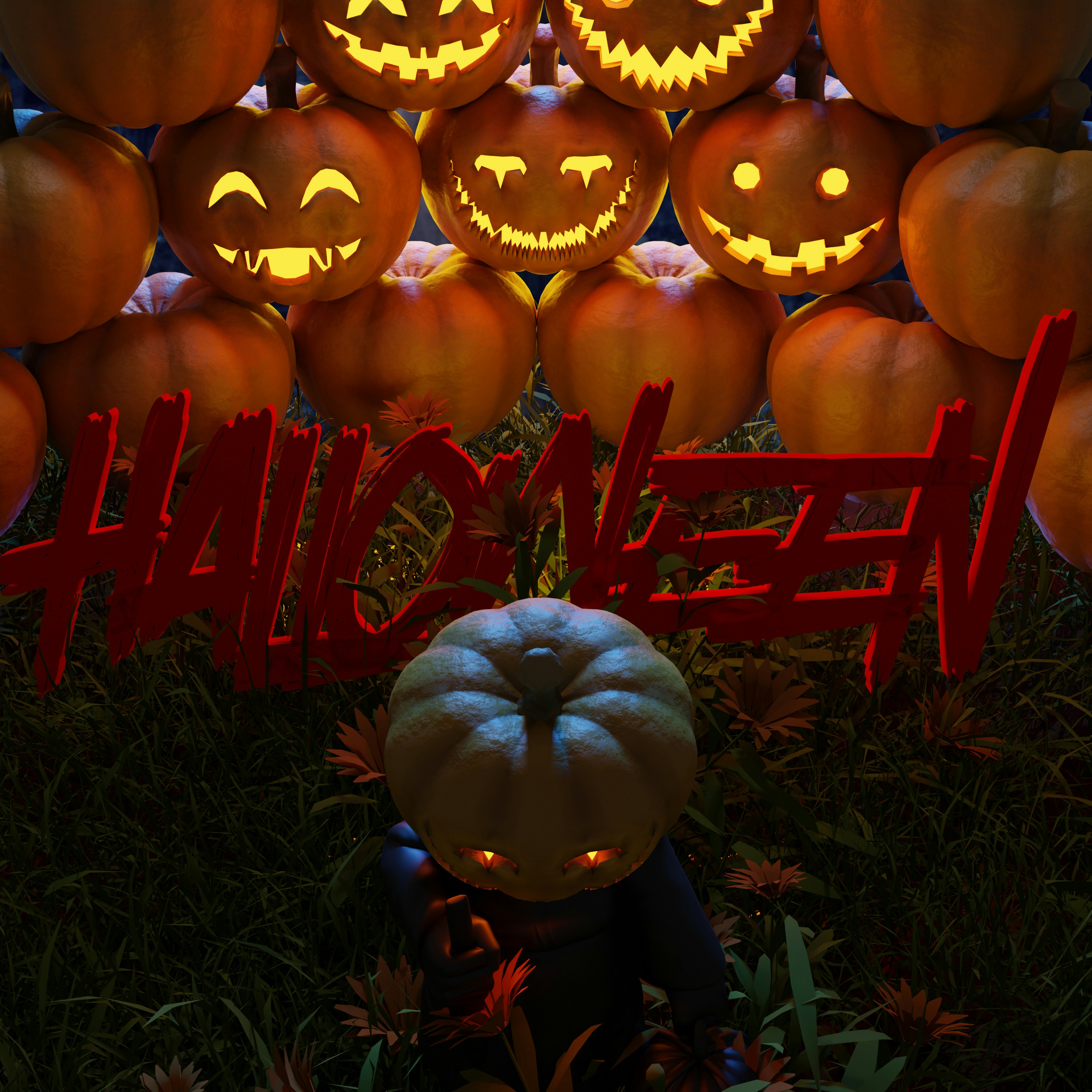 a pumpkin with a face