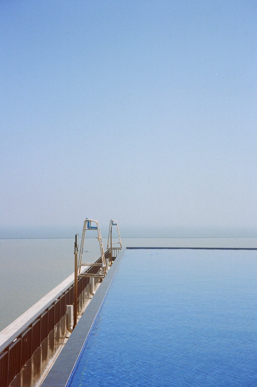 a long bridge over water