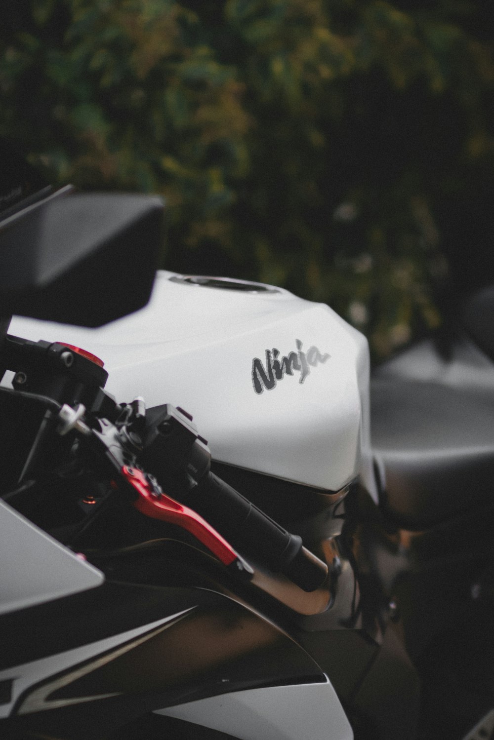 a close up of a motorcycle