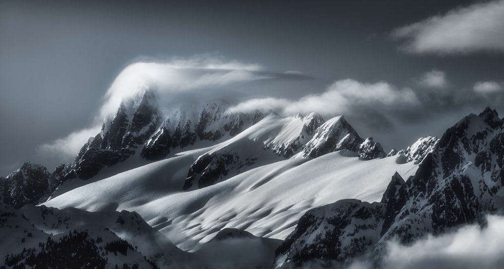 a mountain covered in snow