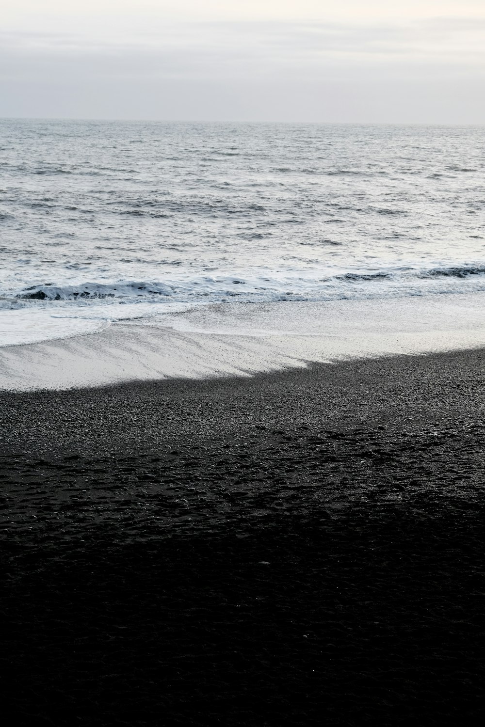 a beach with waves