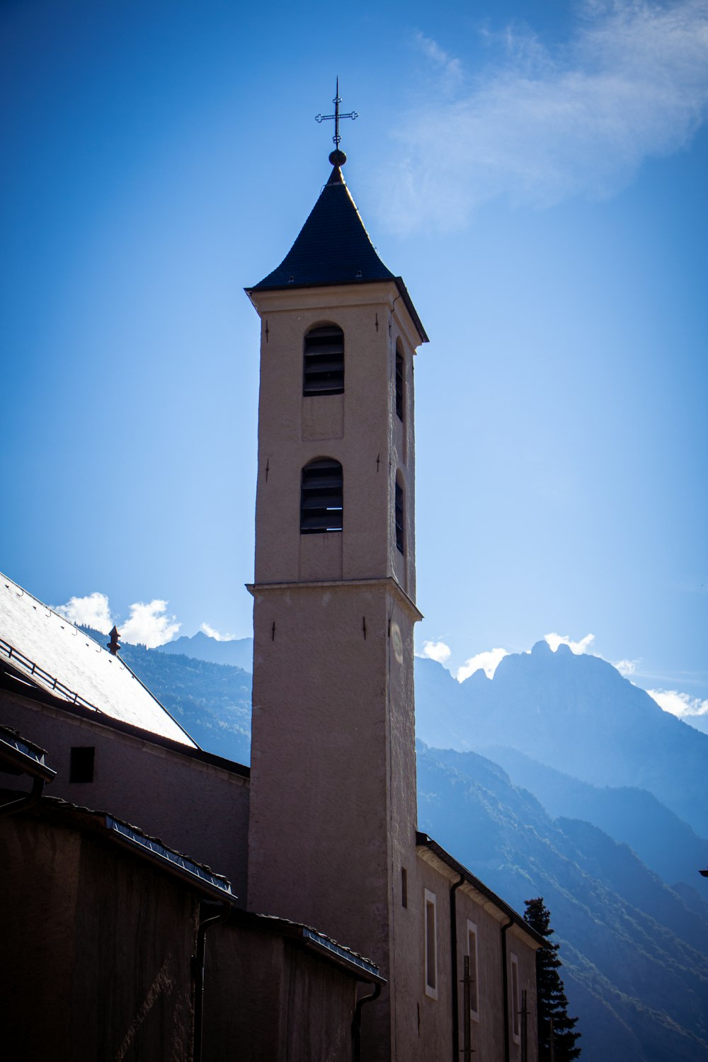 a building with a tower