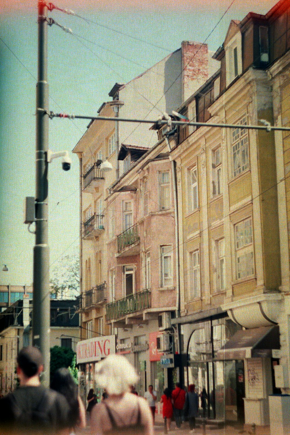 people walking on a street