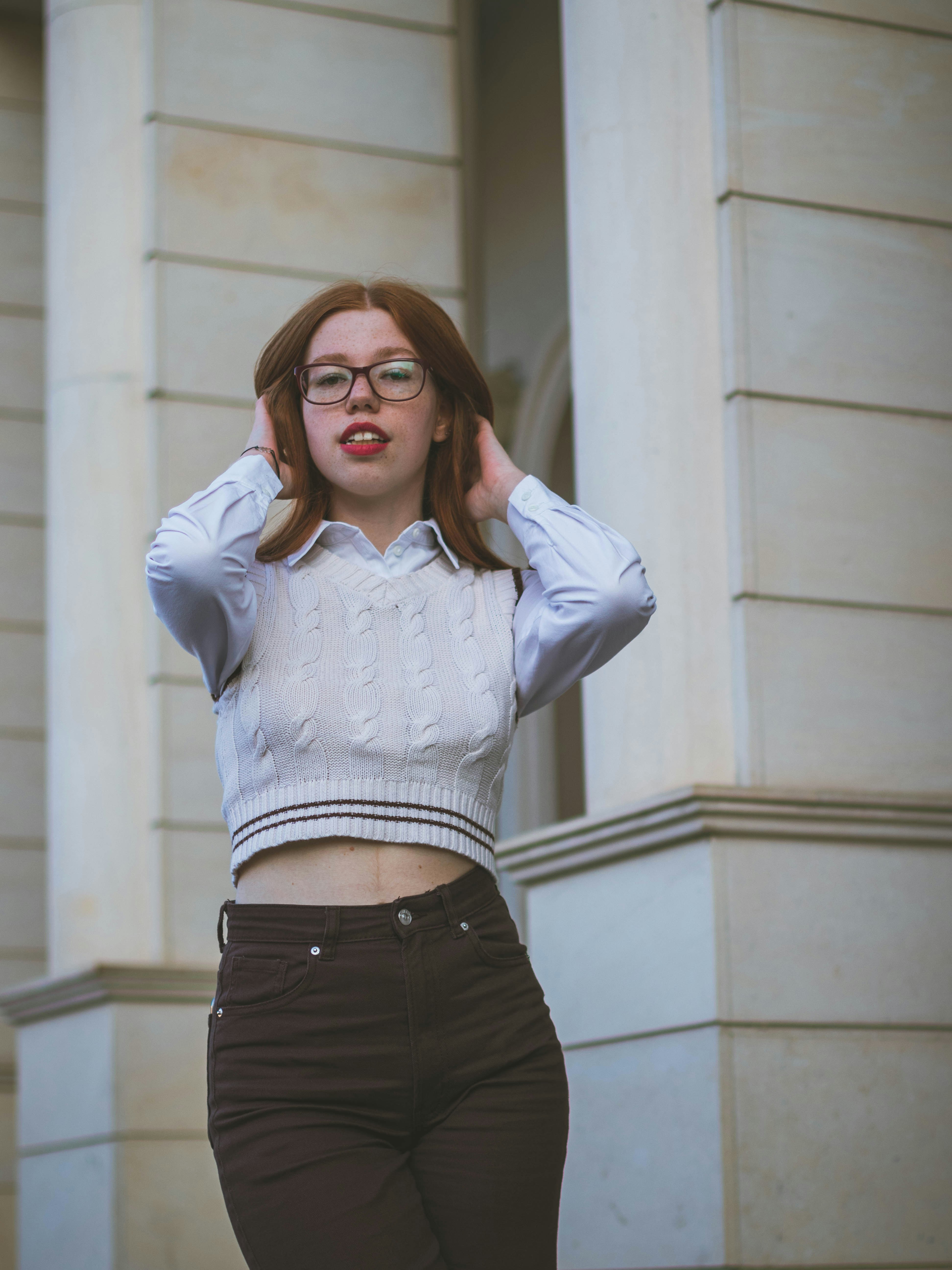 a person standing in front of a building