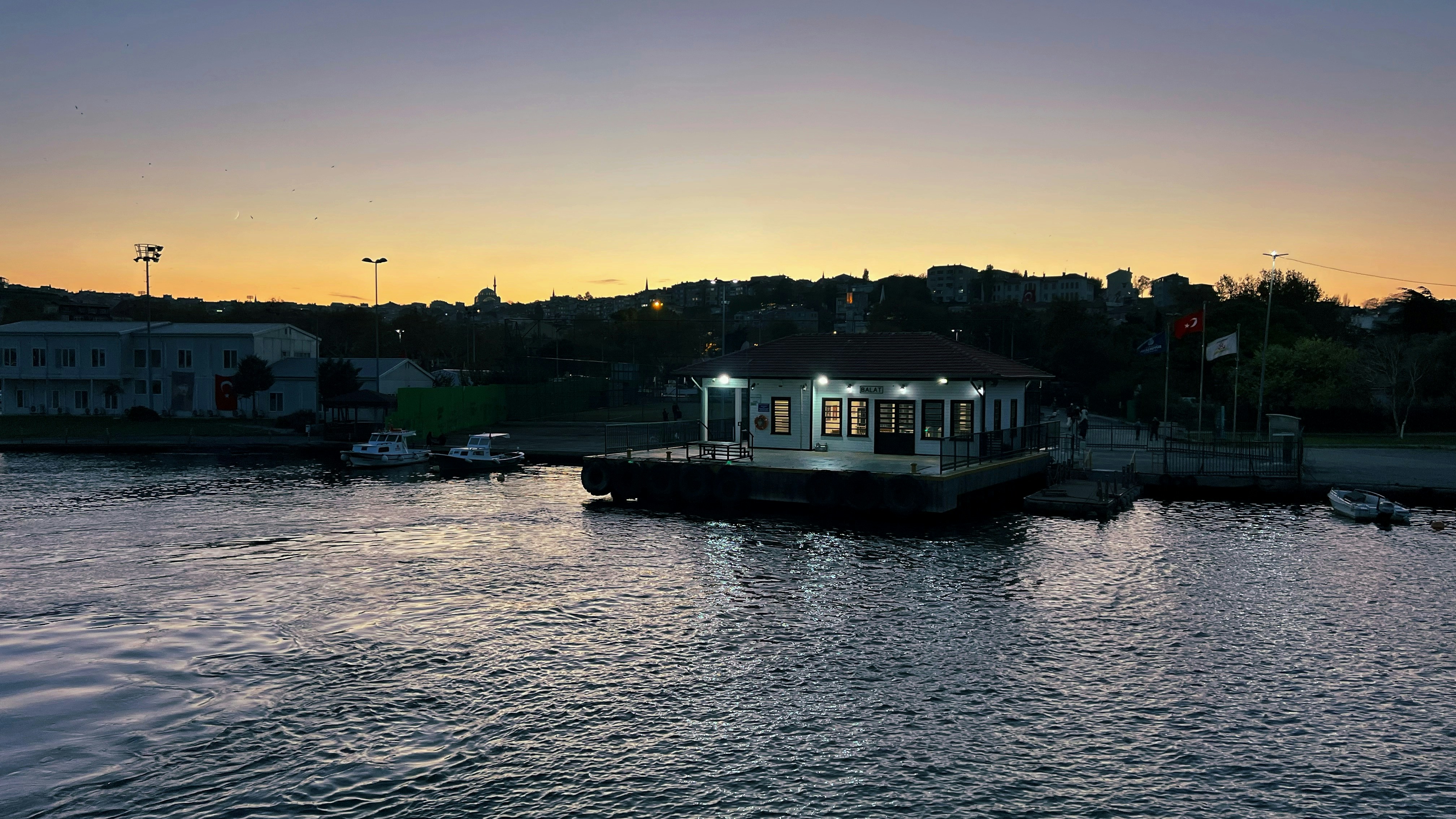 a boat in the water, Water Station in Istanbul