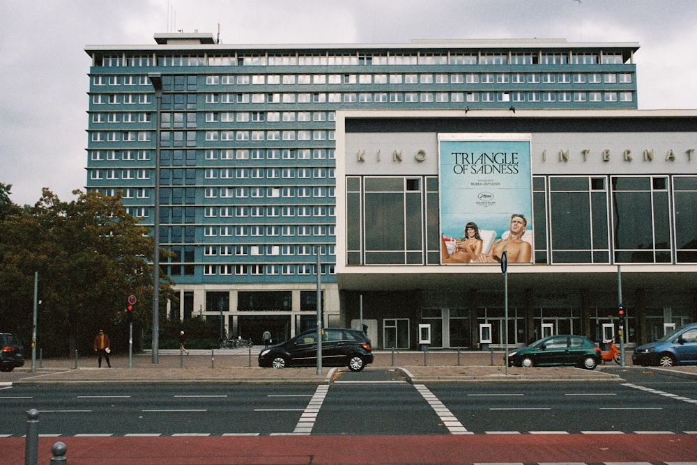 a building with a sign on it