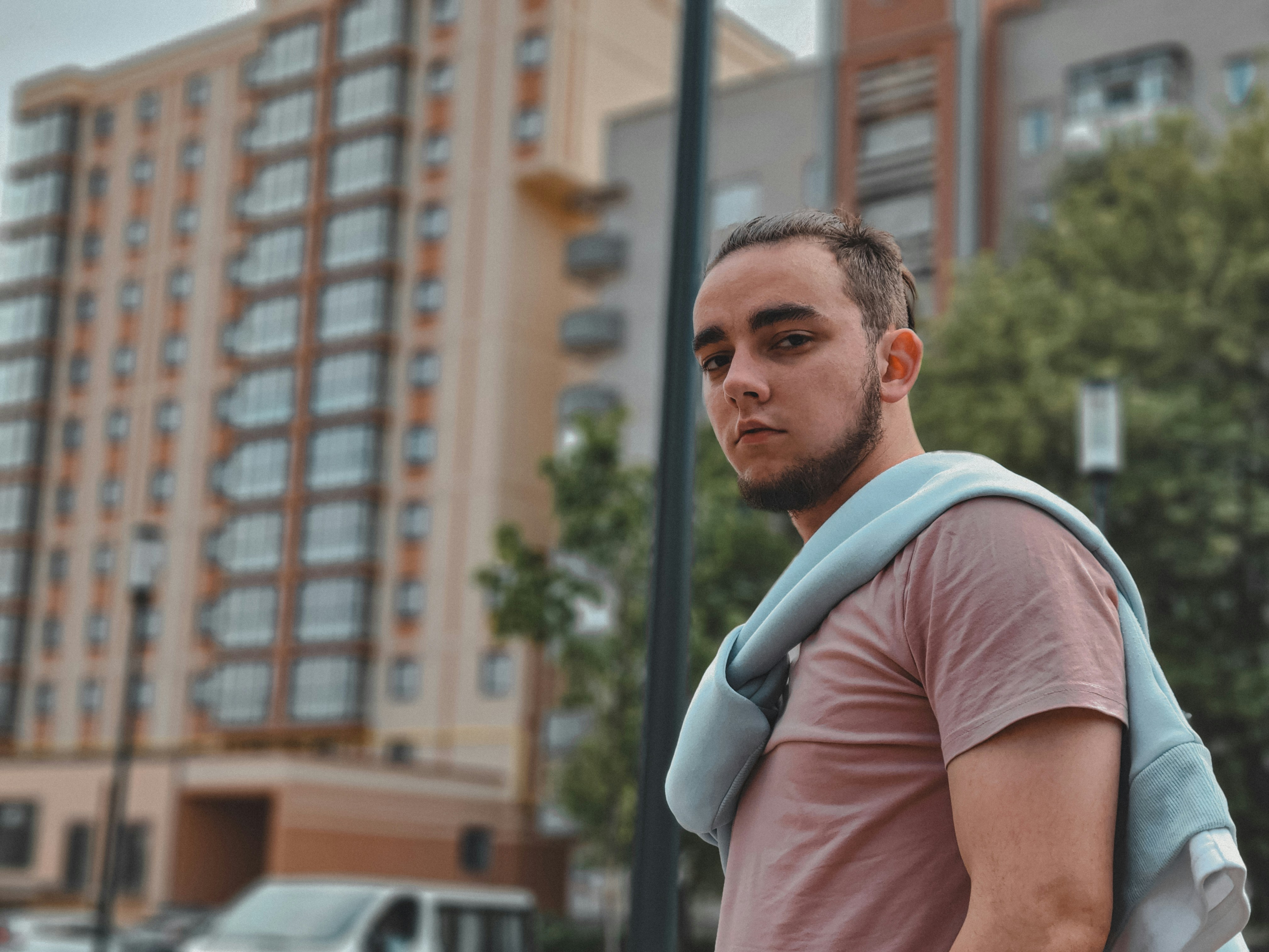 a man standing outside