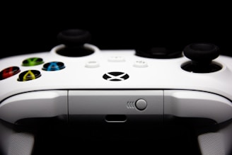a close up of a video game controller