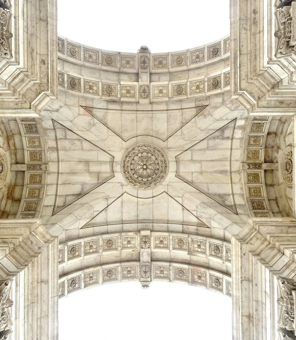 a building with a large archway