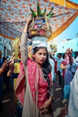 a person wearing a colorful garment