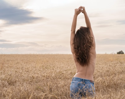 a person standing in a field
