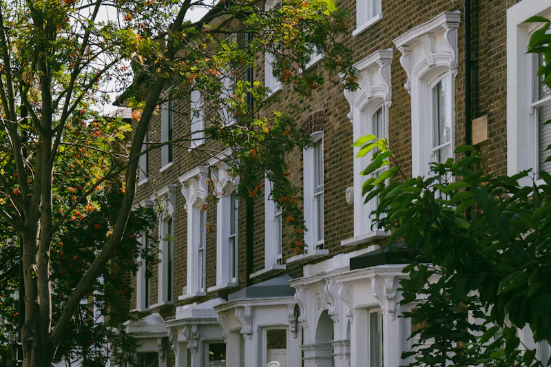 Modern London apartment building