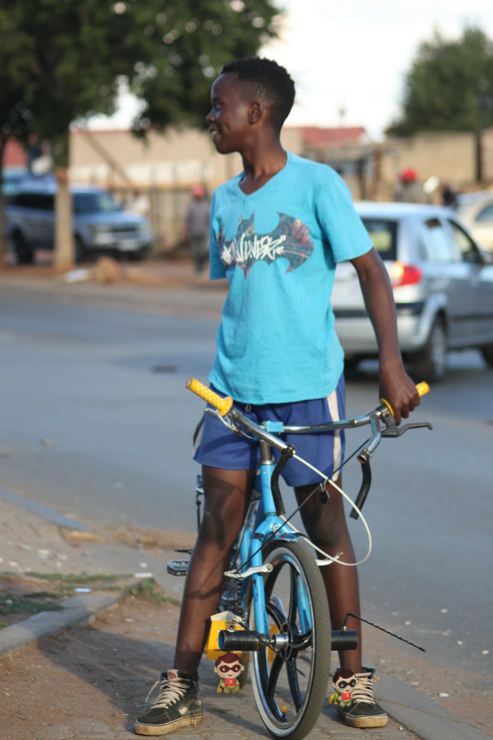 a person riding a bicycle