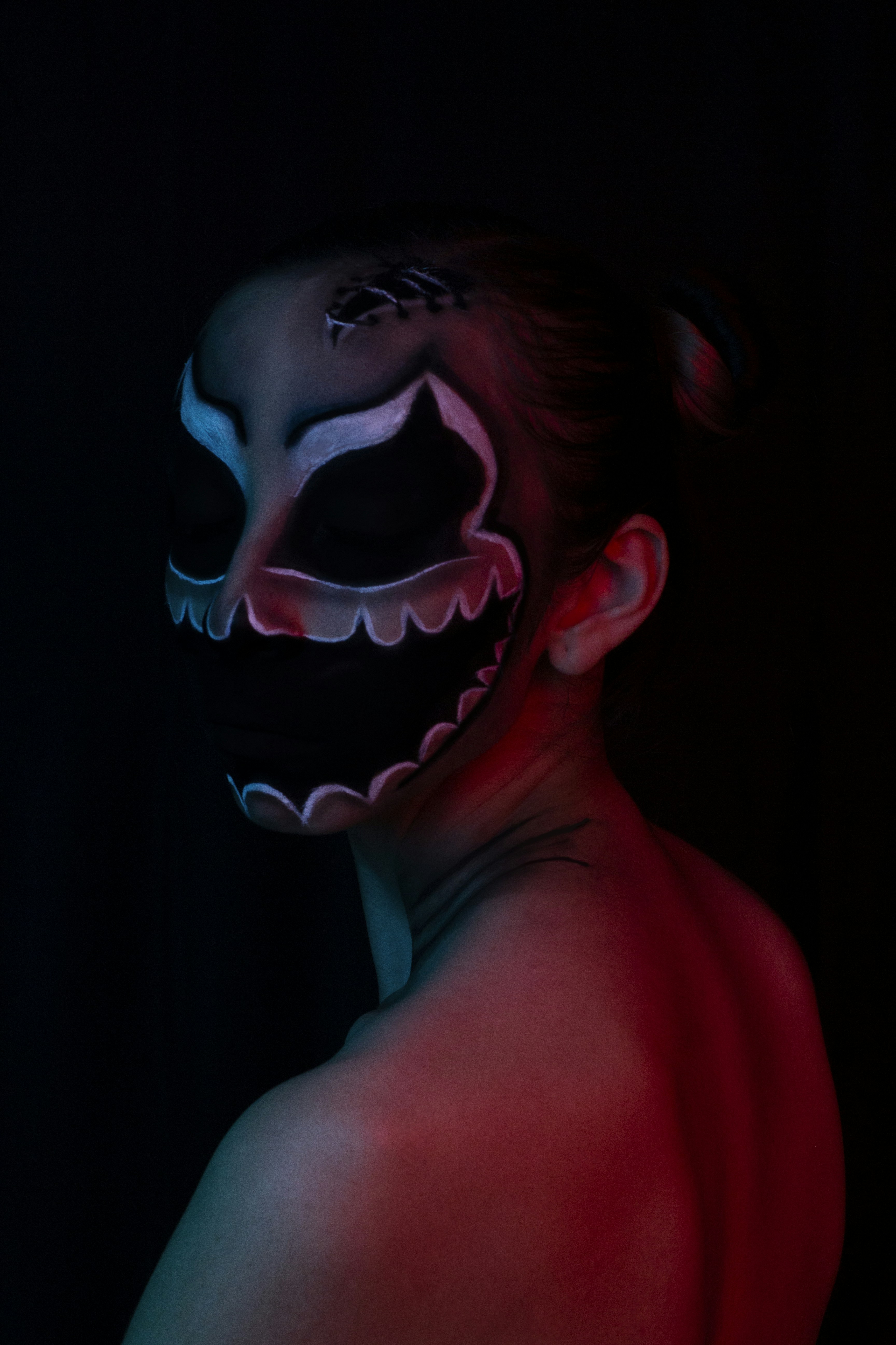a person with a mask on