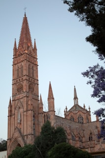 a large building with a tall tower