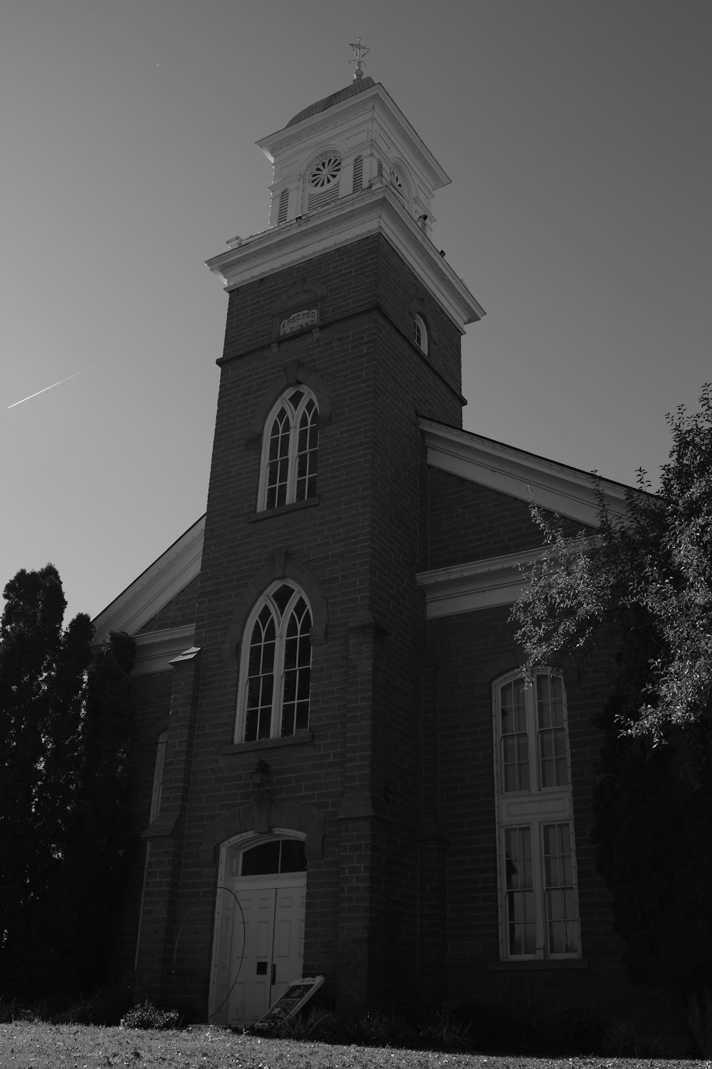 a clock on a tower