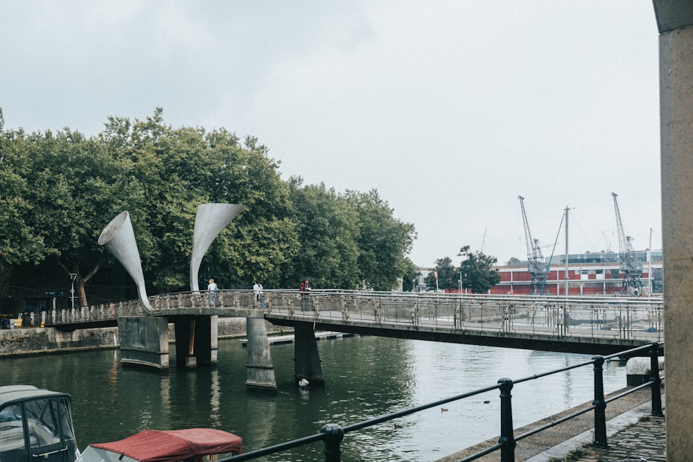 a bridge with a statue on it