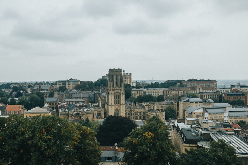 a city with many buildings