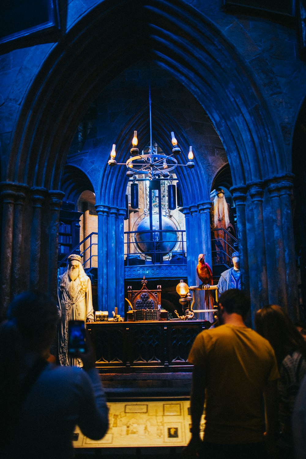 a group of people in a church