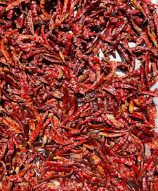 a pile of red spaghetti