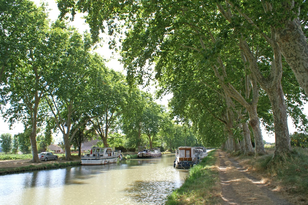 a river with boats on it