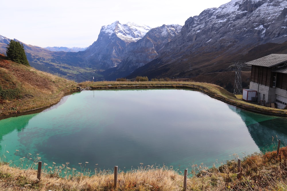 a lake in the mountains