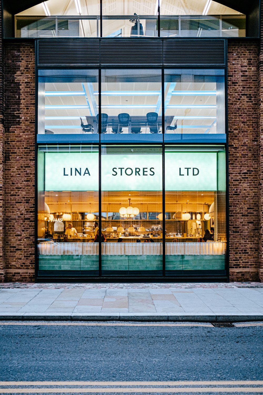 a building with a glass front