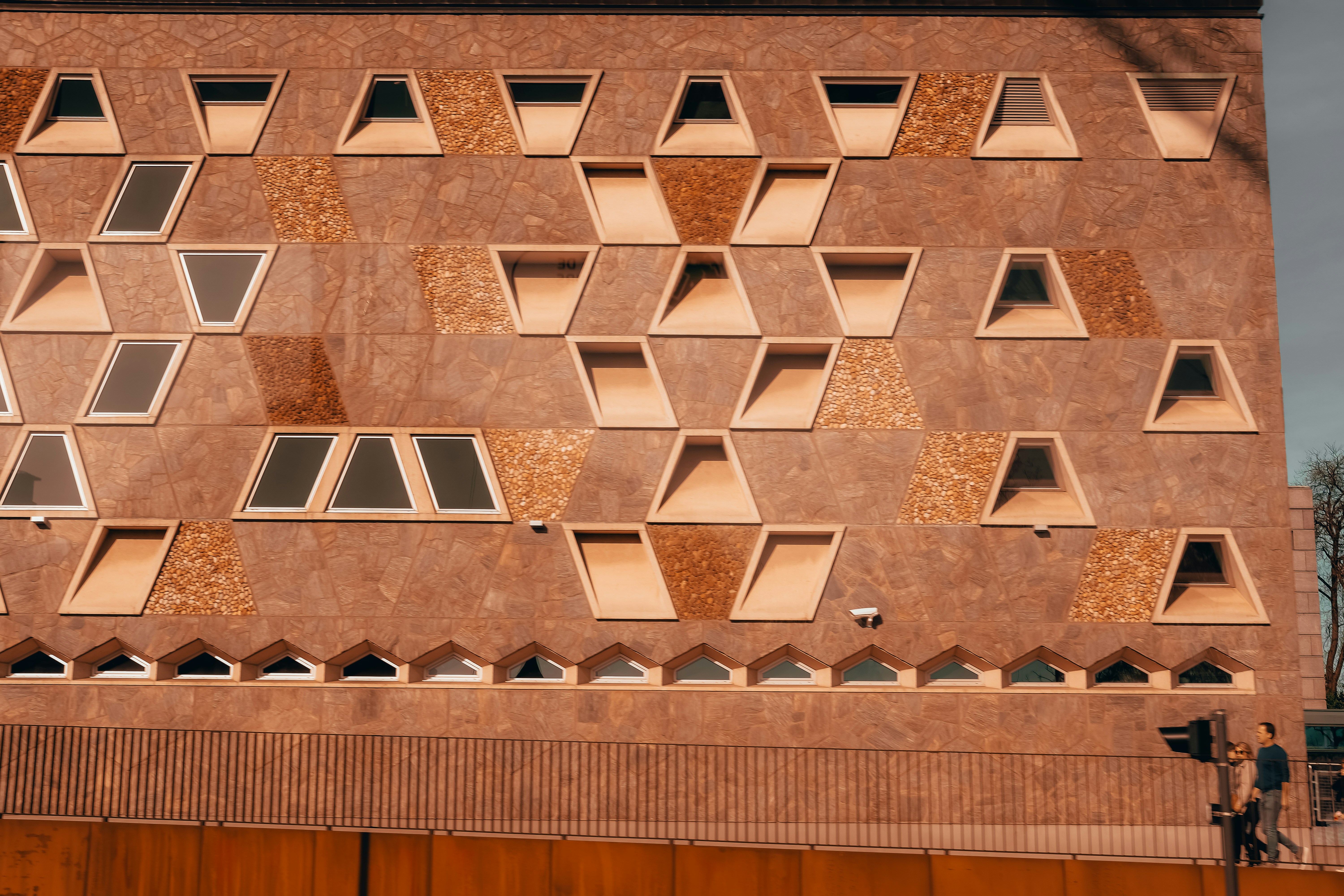 a building with many windows
