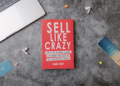 a red sign on a table