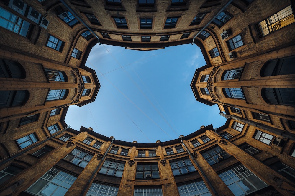 a building with many windows