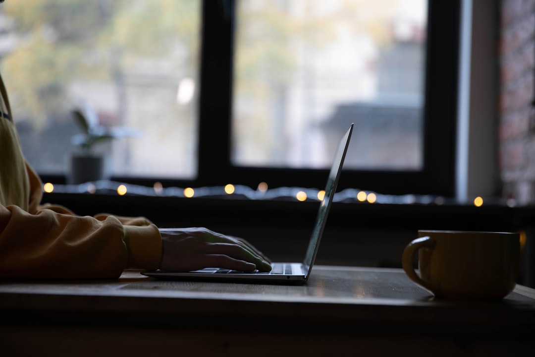 a person using a laptop