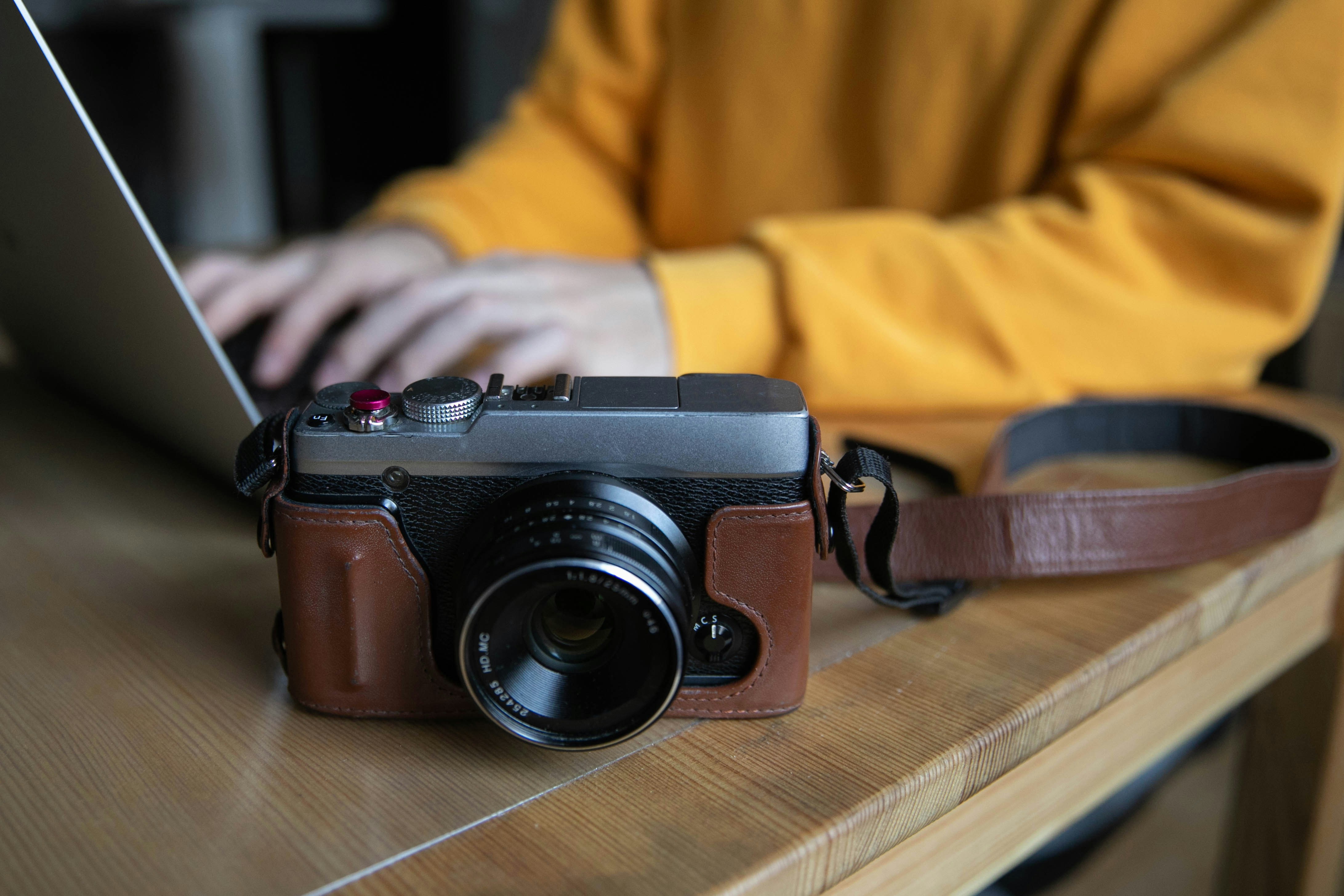 a camera on a table